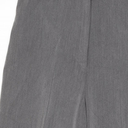 Sag Harbor Womens Grey Polyester Trousers Size 14 L31 in Regular Zip