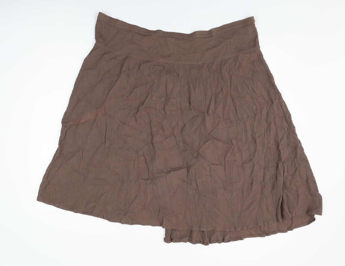 Classics Womens Brown Cotton Swing Skirt Size 20
