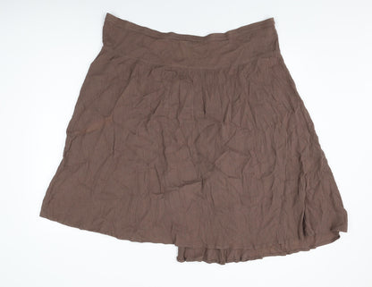 Classics Womens Brown Cotton Swing Skirt Size 20