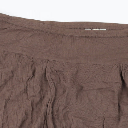 Classics Womens Brown Cotton Swing Skirt Size 20