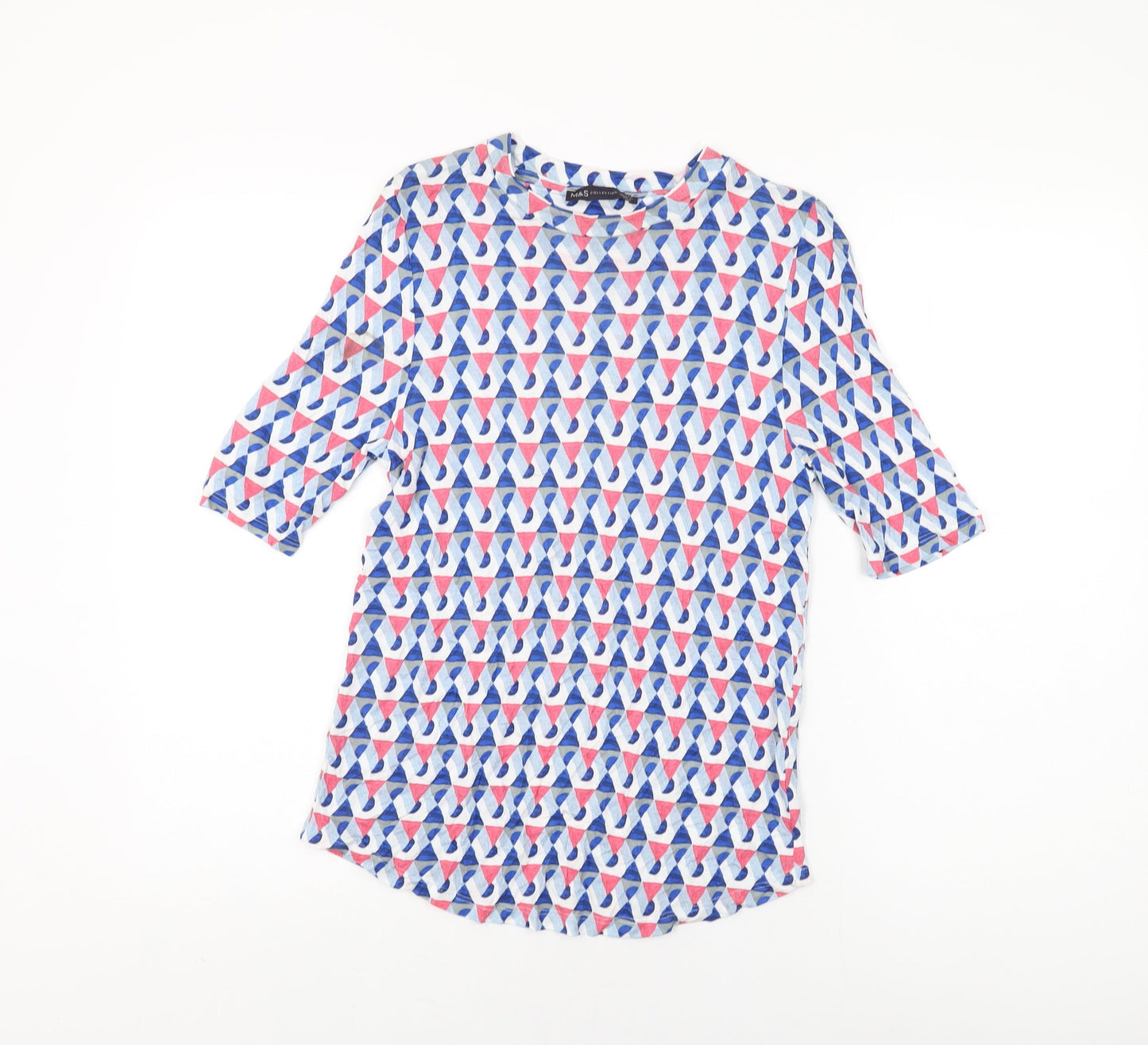 Womens UK Size 12 Marks and Spencer Multicoloured Basic T-Shirt