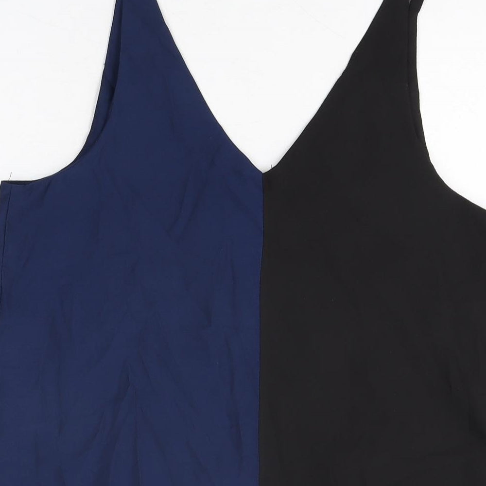 Boohoo Womens Black Polyester Camisole T-Shirt Size 10 V-Neck