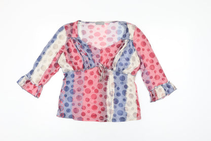 Womens UK Size 12 Per Una Multicoloured Basic T-Shirt