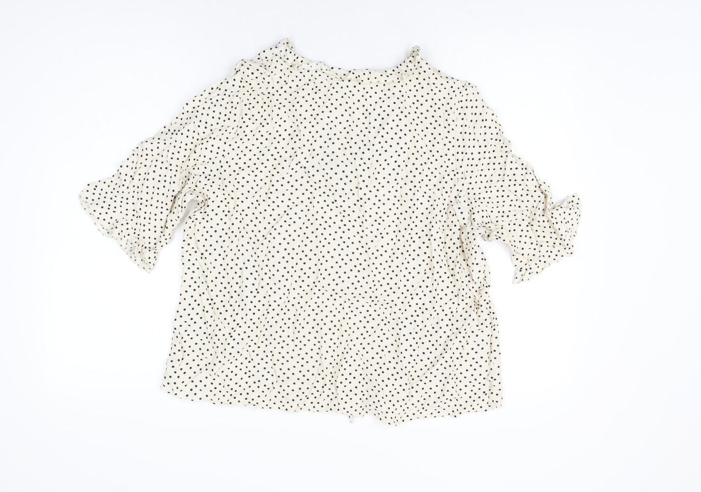 Womens UK Size 16 Marks and Spencer Ivory Basic T-Shirt