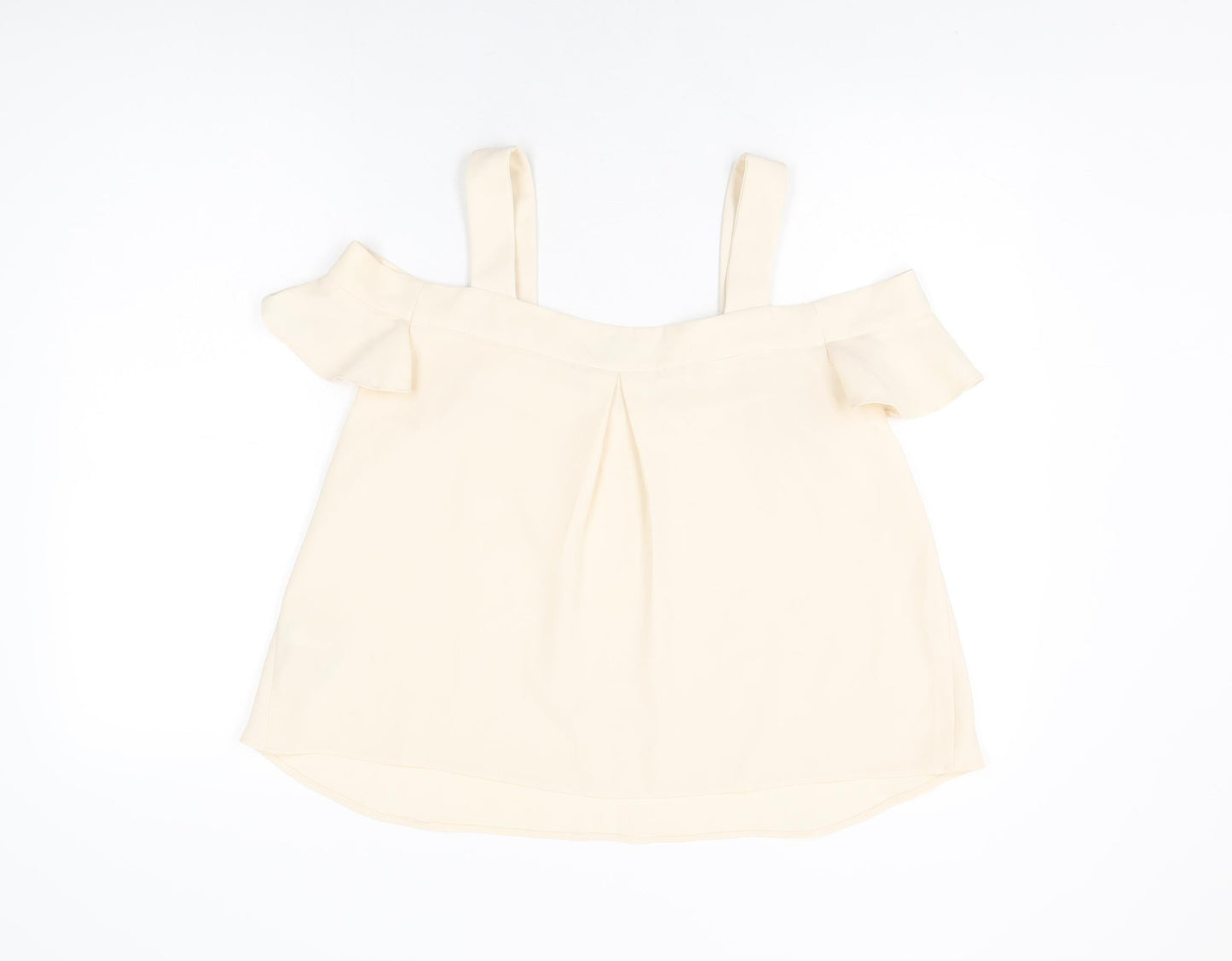 Womens UK Size 10 Topshop Ivory Basic Blouse
