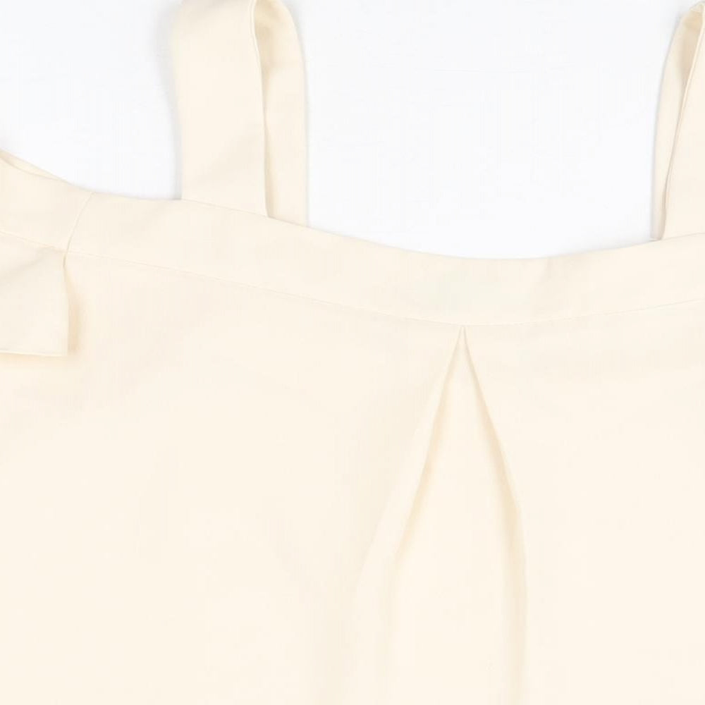 Womens UK Size 10 Topshop Ivory Basic Blouse