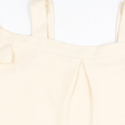 Womens UK Size 10 Topshop Ivory Basic Blouse