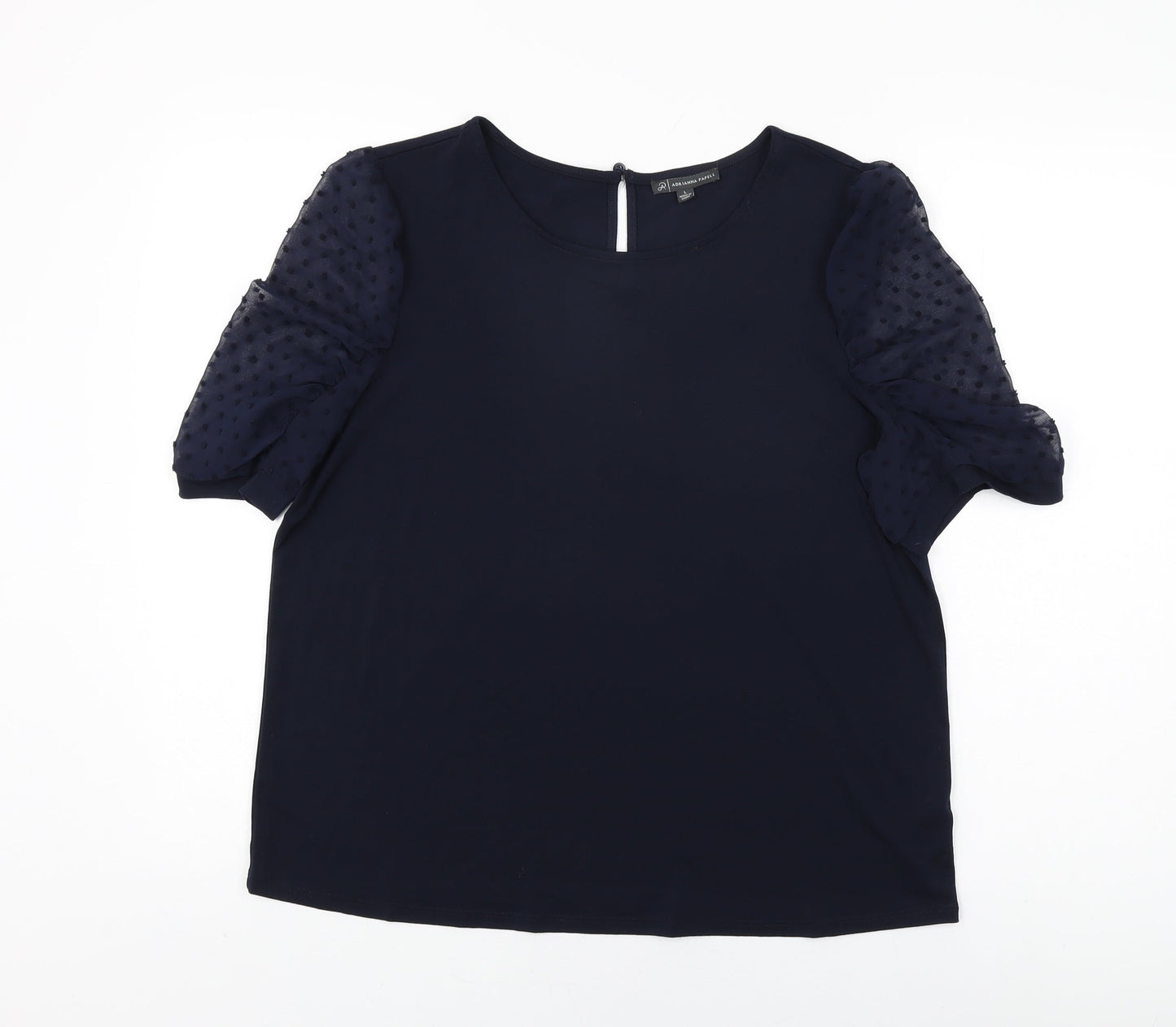 Womens UK Size L Adrianna Papell Blue Basic T-Shirt