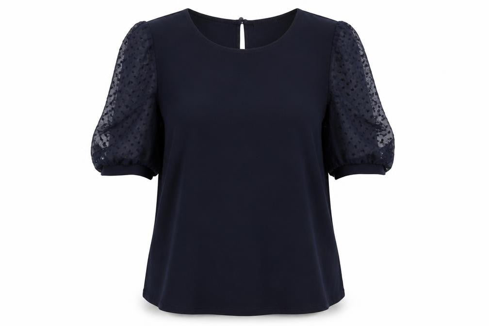 Womens UK Size L Adrianna Papell Blue Basic T-Shirt