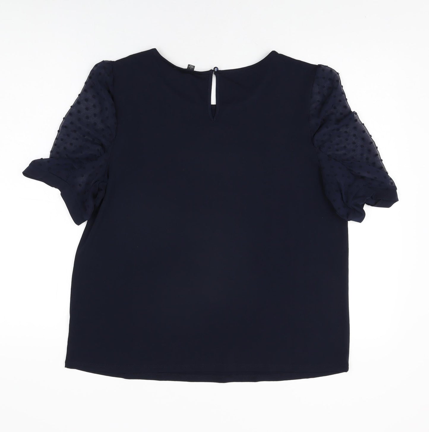 Womens UK Size L Adrianna Papell Blue Basic T-Shirt