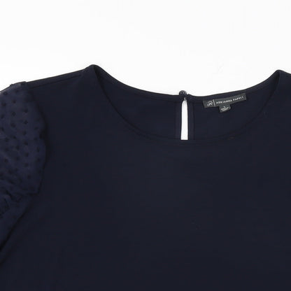 Womens UK Size L Adrianna Papell Blue Basic T-Shirt