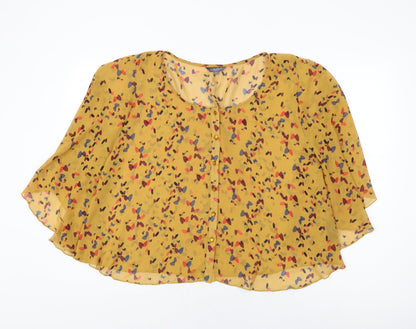 Womens UK Size 14 Limited Collection Yellow Basic Blouse