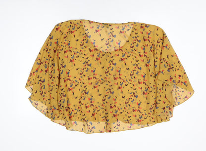Womens UK Size 14 Limited Collection Yellow Basic Blouse