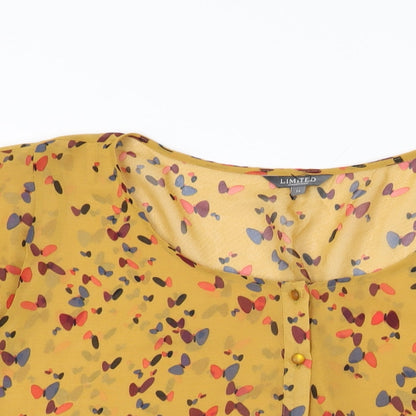 Womens UK Size 14 Limited Collection Yellow Basic Blouse