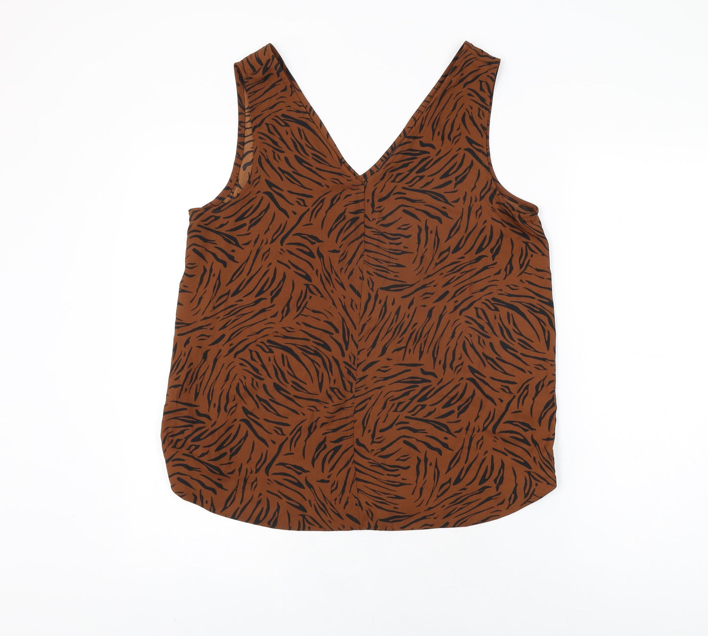 Womens UK Size 12 Marks and Spencer Brown Basic T-Shirt