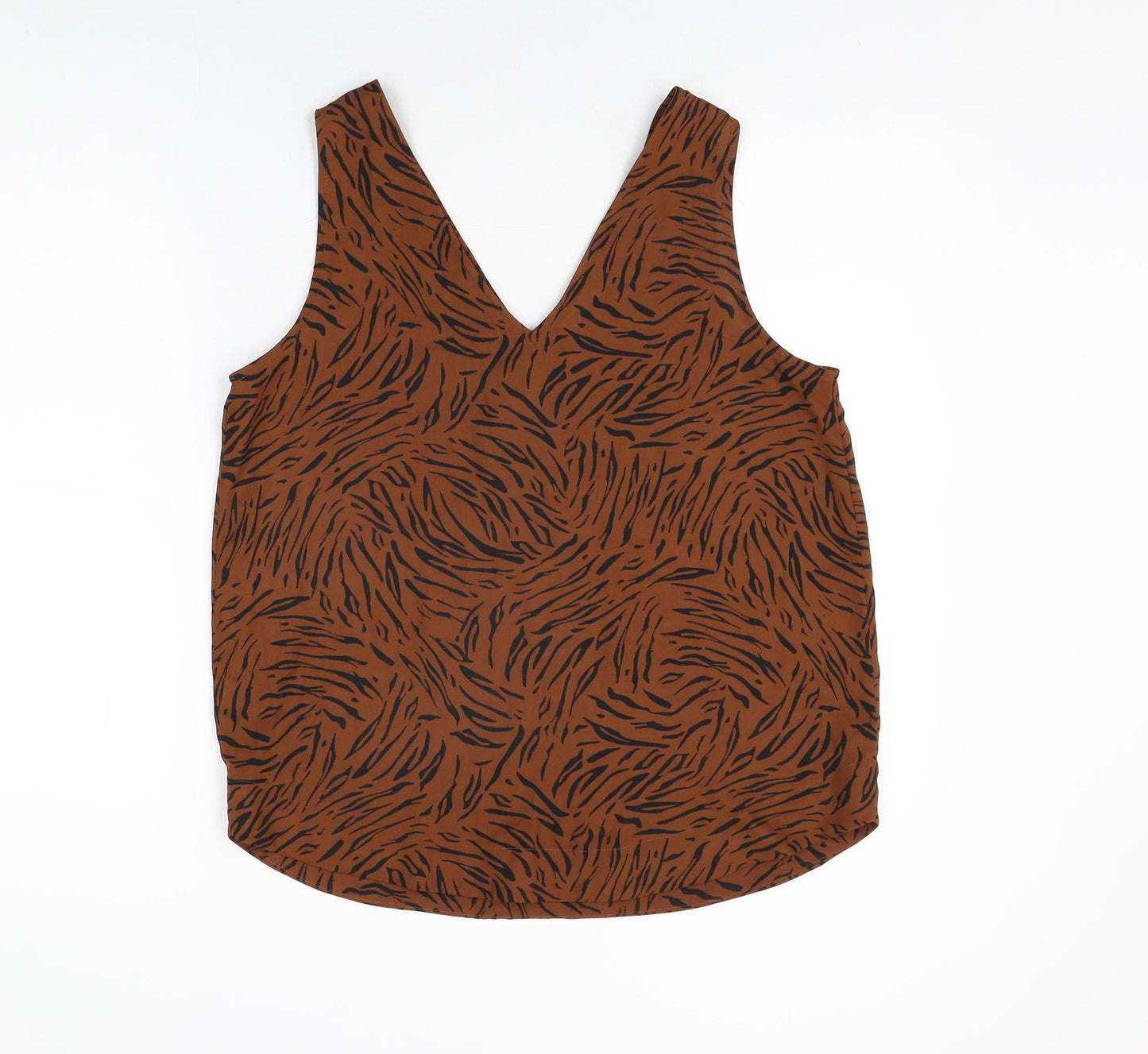 Womens UK Size 12 Marks and Spencer Brown Basic T-Shirt