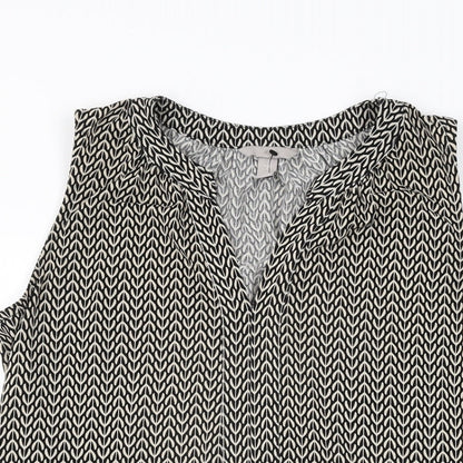 Womens UK Size S H&M Black Basic T-Shirt