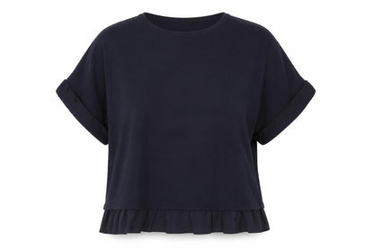 Womens UK Size 10 Warehouse Blue Basic T-Shirt