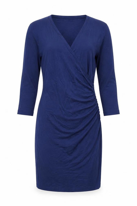 Baukjen Womens Blue Viscose Bodycon Size 14 V-Neck Pullover