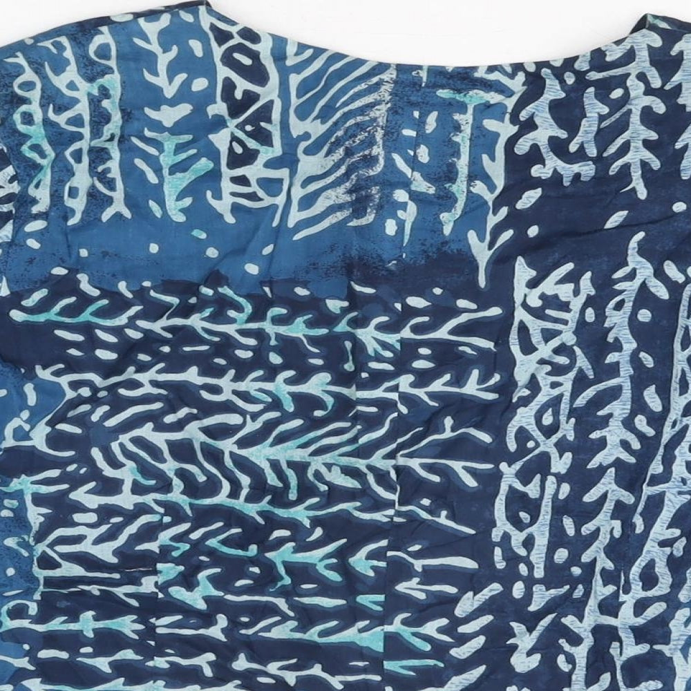 Womens UK Size S Adini Blue Basic Button-Up