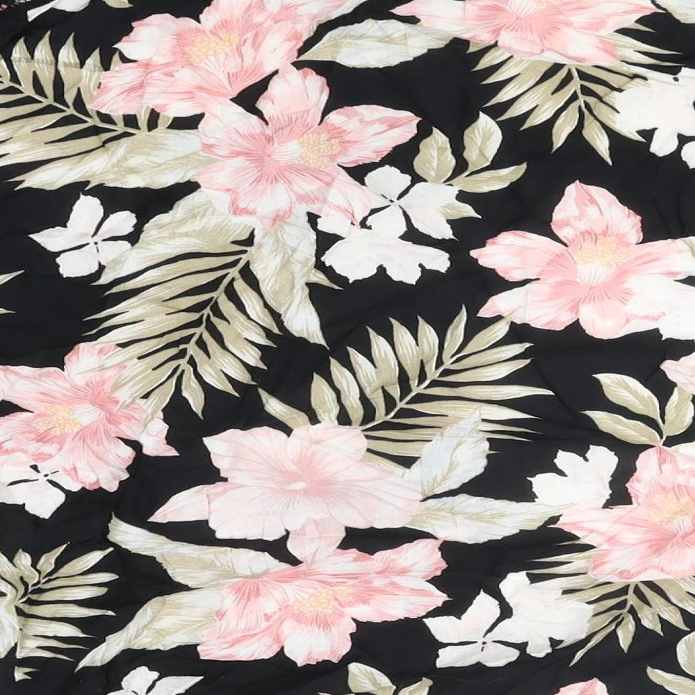 Womens UK Size 8 New Look Black Kimono T-Shirt