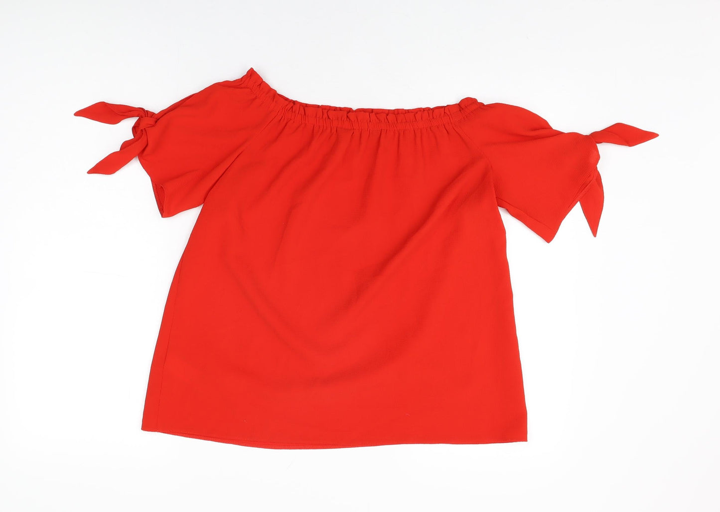 Womens UK Size 10 Dorothy Perkins Red Basic T-Shirt