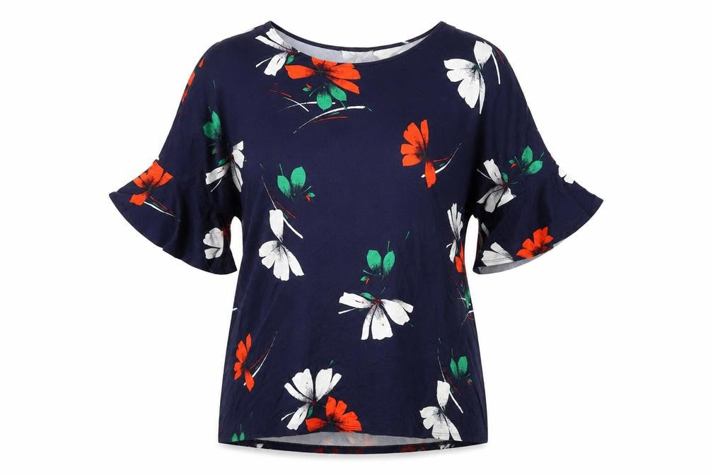Womens UK Size 14 Phase Eight Blue Basic T-Shirt