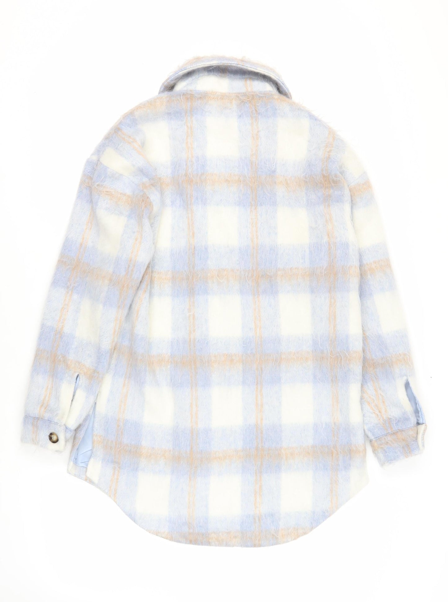 Womens UK Size 8 Missguided Blue Overcoat