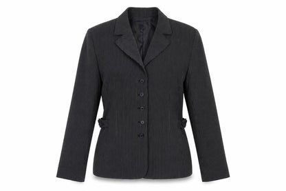 Fairweather Petites Womens Black Striped Jacket Blazer Size 10 Button