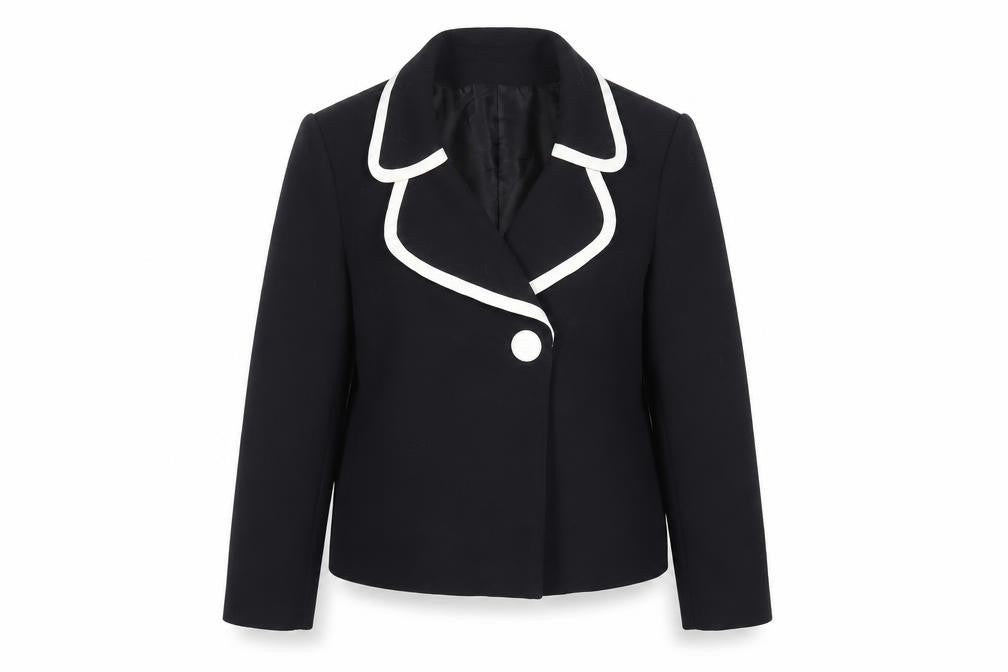Monacco Womens Black Jacket Blazer Size 16 Button