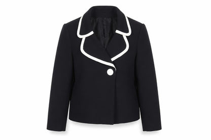 Monacco Womens Black Jacket Blazer Size 16 Button