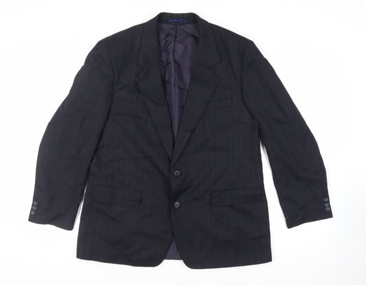 Mens UK Size 42 Greenwoods Regular Blue Suit Jacket
