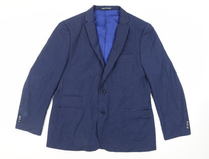 Mens UK Size 46 Fellini Regular Blue Suit Jacket