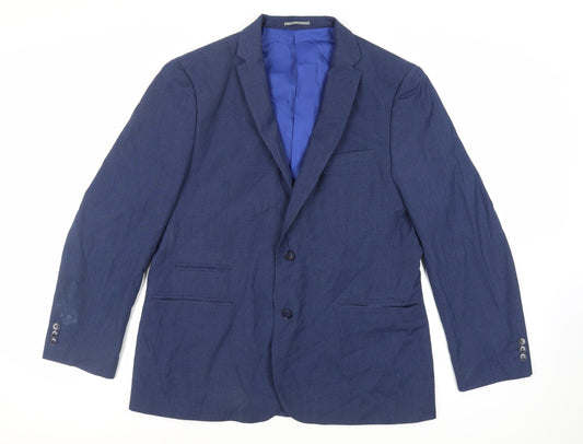 Mens UK Size 46 Fellini Regular Blue Suit Jacket