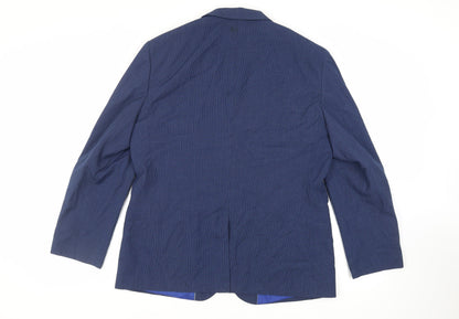 Mens UK Size 46 Fellini Regular Blue Suit Jacket