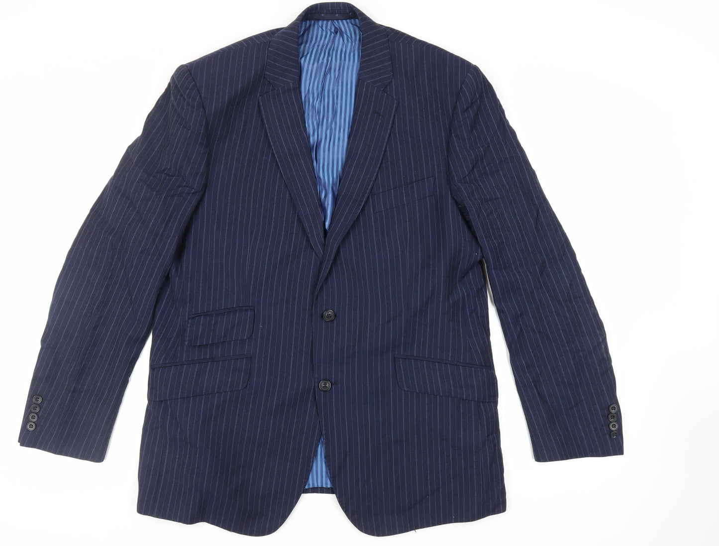 Mens UK Size 44 Marks and Spencer Regular Blue Suit Jacket