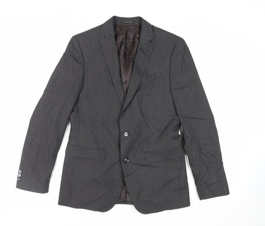Mens UK Size 38 Zara Man Regular Black Suit Jacket