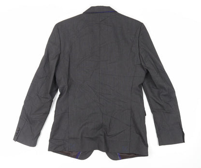 Mens UK Size 38 Zara Man Regular Black Suit Jacket