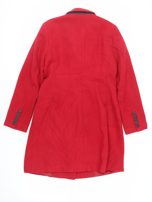 Womens UK Size 12 Marks and Spencer Red Pea Coat