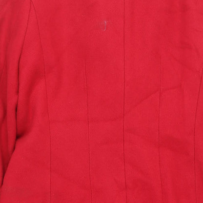 Womens UK Size 12 Marks and Spencer Red Pea Coat