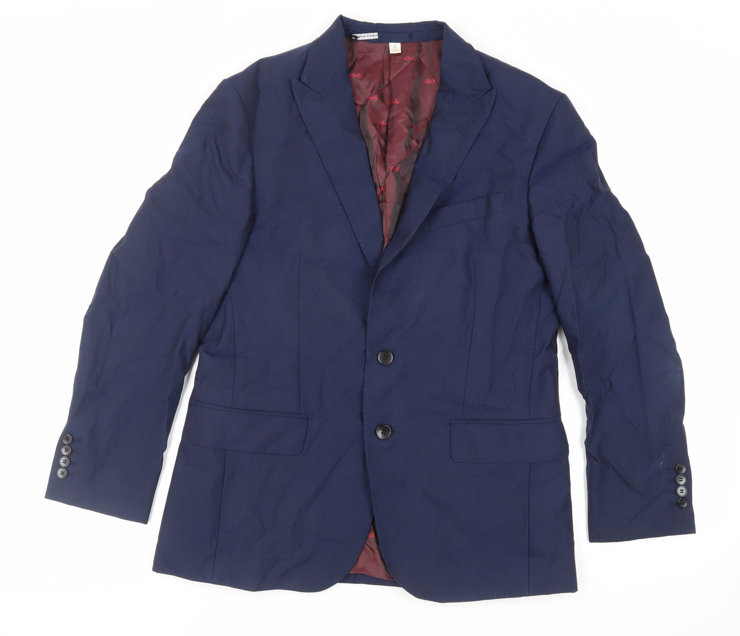 Mens UK Size 40 Marks and Spencer Regular Blue Suit Jacket