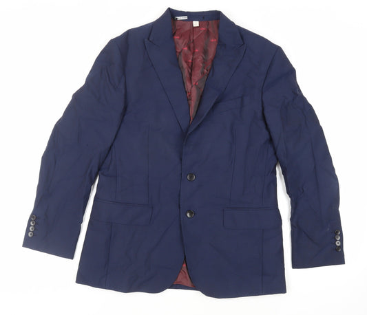 Mens UK Size 40 Marks and Spencer Regular Blue Suit Jacket
