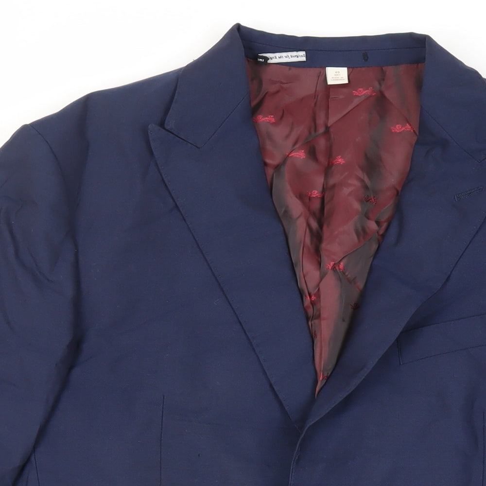 Mens UK Size 40 Marks and Spencer Regular Blue Suit Jacket