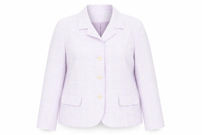 Bonmarché Womens Purple Plaid Jacket Blazer Size 18 Button