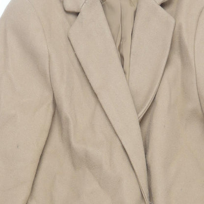 Womens UK Size 16 Marks and Spencer Beige Overcoat