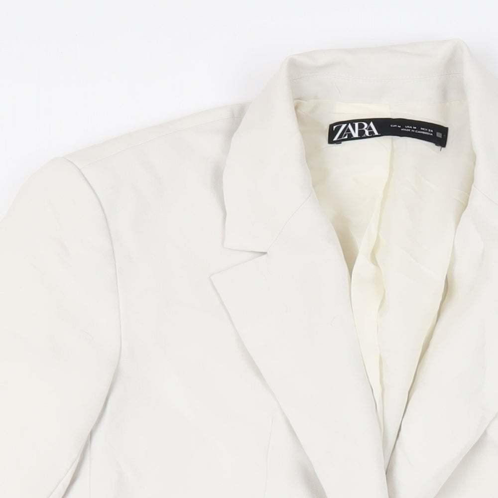 Womens UK Size M Zara Ivory Jacket