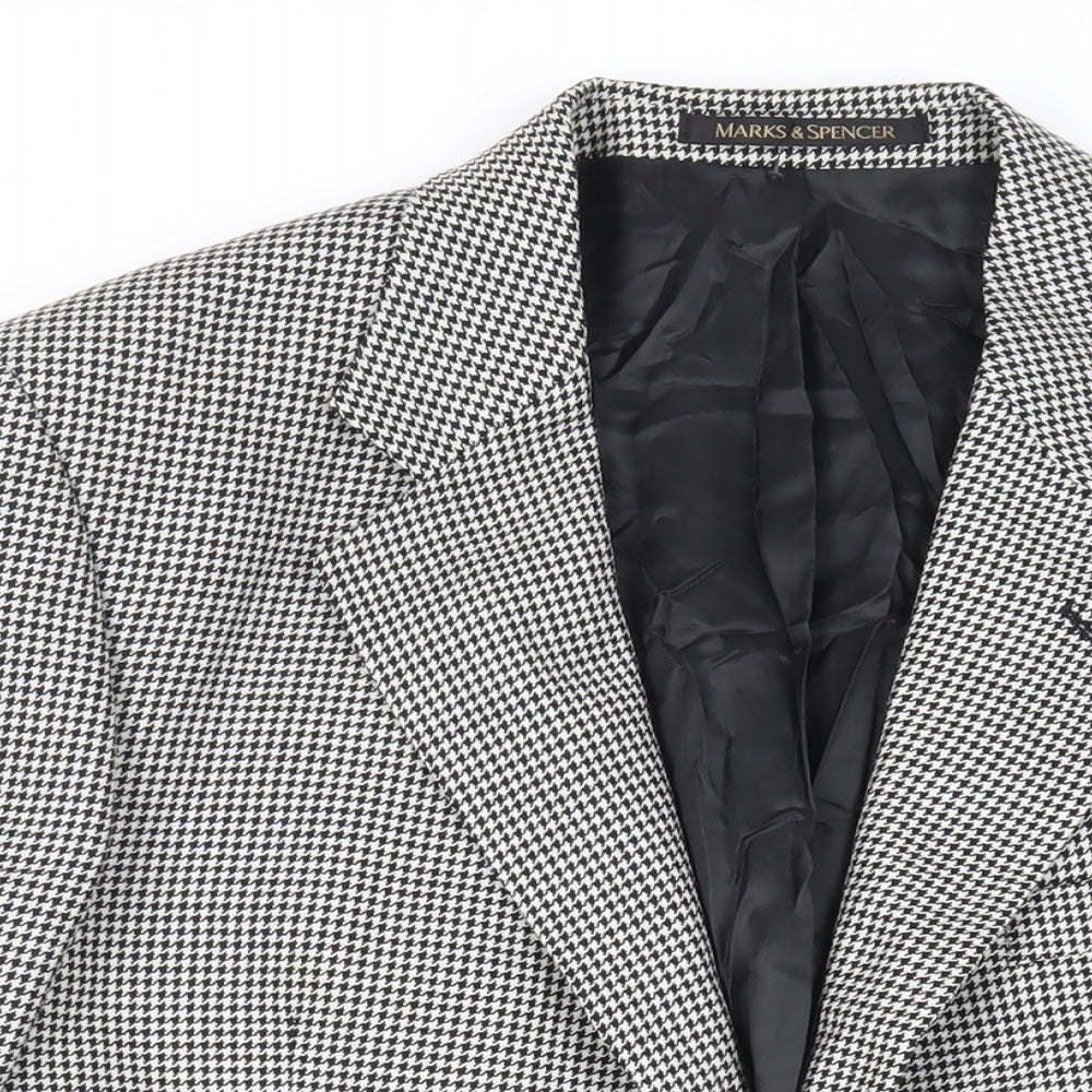 Mens UK Size 42 Marks and Spencer Regular Black Suit Jacket