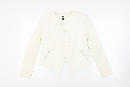 H&M Womens Ivory Jacket Blazer Size 6 - Open