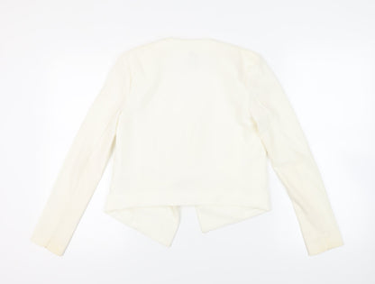 H&M Womens Ivory Jacket Blazer Size 6 - Open