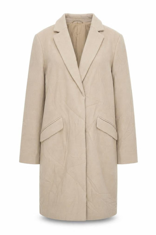 Womens UK Size 14 Marks and Spencer Beige Overcoat